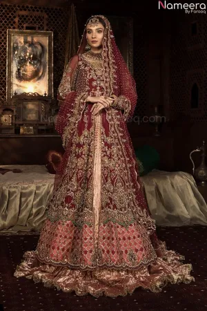Premium Designer Maroon Colour Lehenga for Bride #BN818