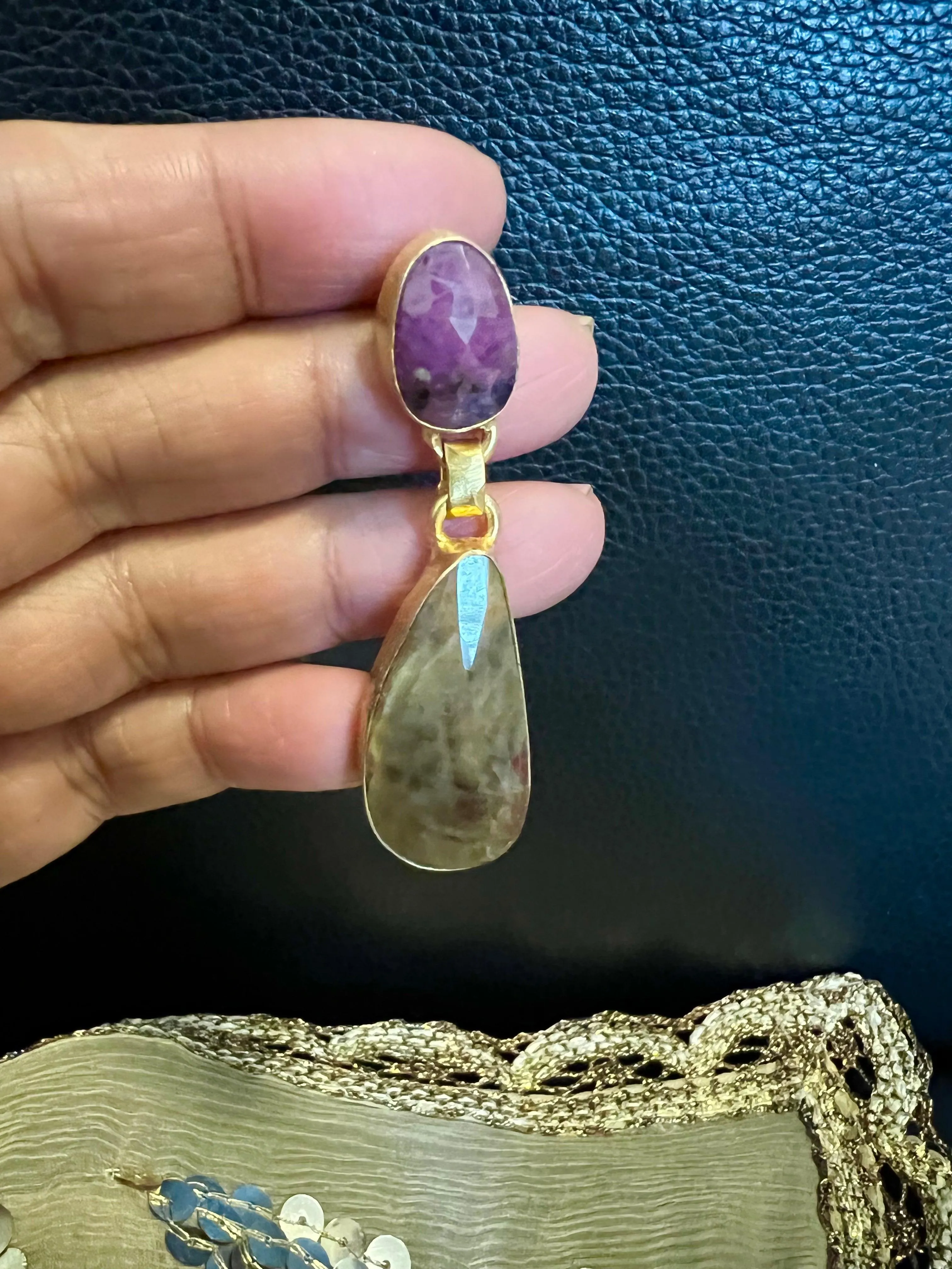 Premium Ruby and Sapphire Earrings