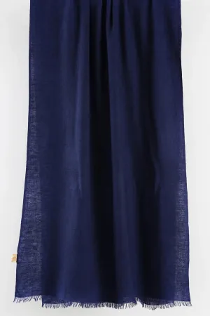 Pure Cashmere Scarf - Navy