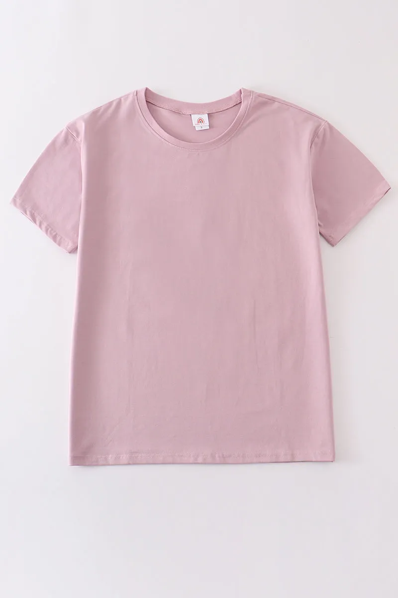 Purple Blank Basic T-shirt Adult Kids And Baby Bubble