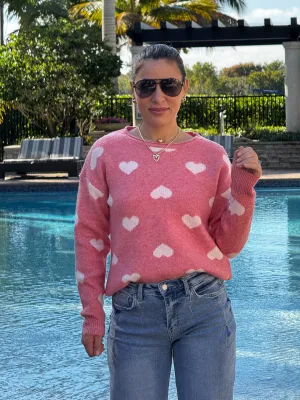 "Wanda" Heart Shape Long Sleeve Sweater