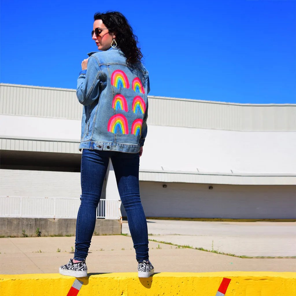 Rainbow Collection by CatCoq Unisex Denim Jacket