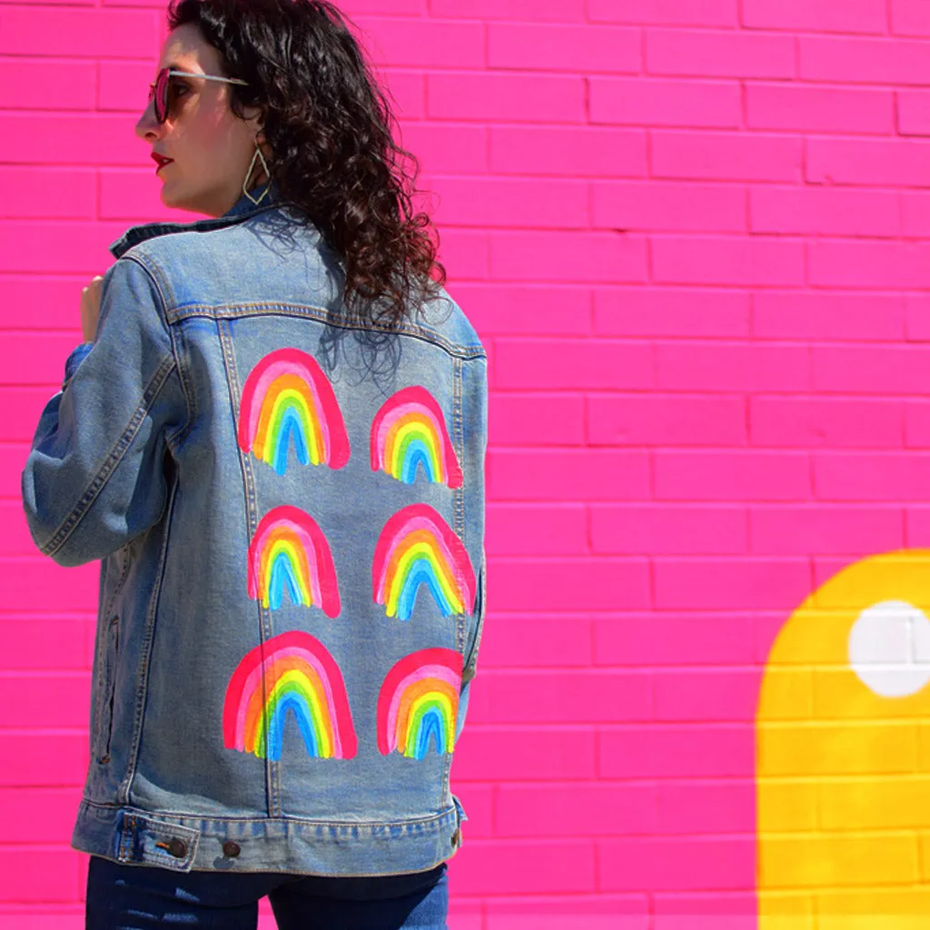 Rainbow Collection by CatCoq Unisex Denim Jacket