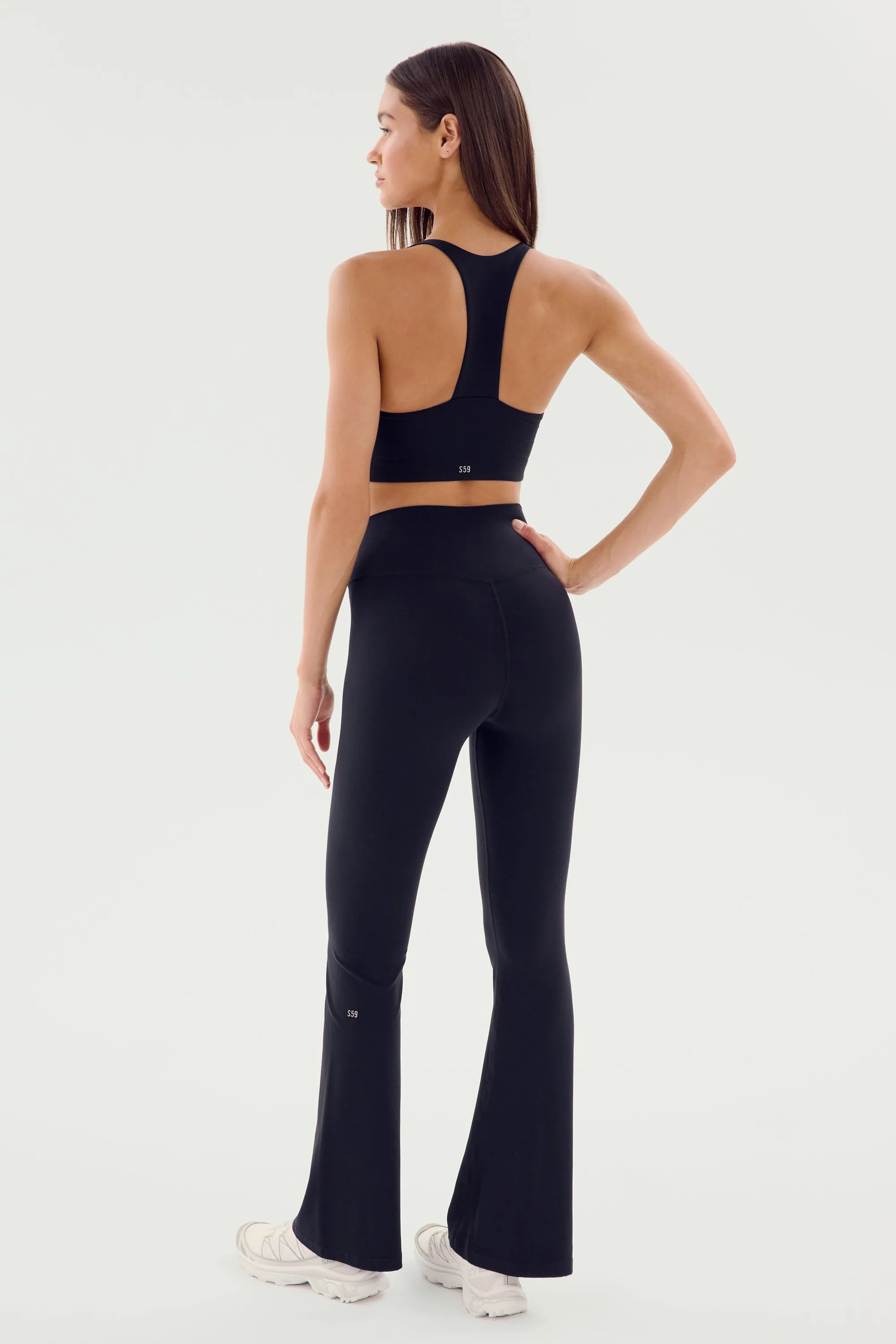 Raquel High Waist Airweight Flare - Black