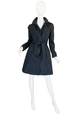 Recent Chic Prada Blue Silk Taffeta Spring Weight Jacket