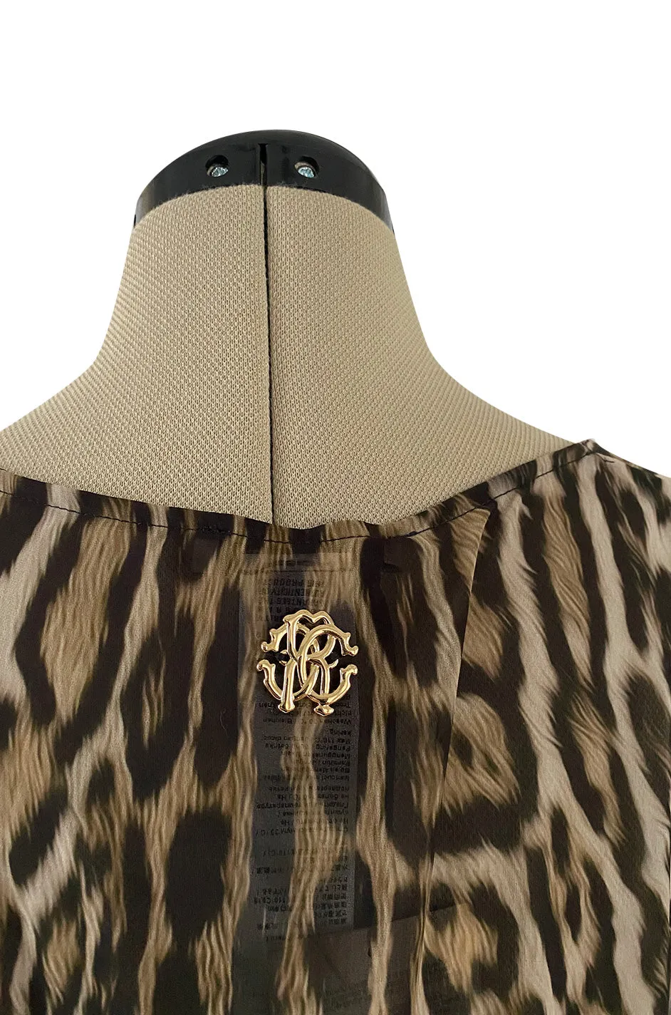 Recent Roberto Cavalli Chiffon Leopard Print Beachwear Caftan New w Tags