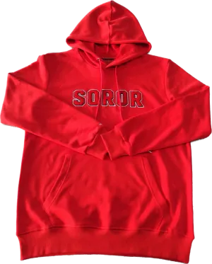 RED/WHITE AND BLACK HOODIE
