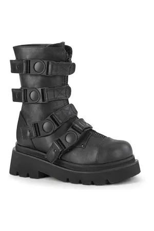 RENEGADE-55 Knee Boot | Black Faux Leather