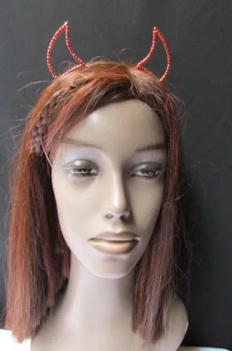 Rhinestone Devil Horn Metal Headband