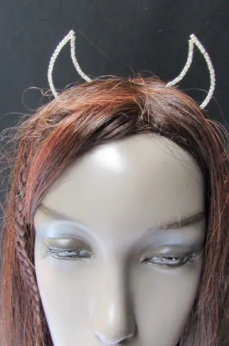Rhinestone Devil Horn Metal Headband