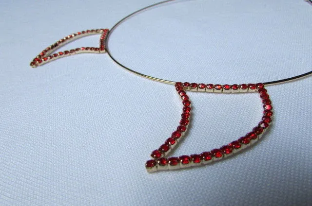 Rhinestone Devil Horn Metal Headband