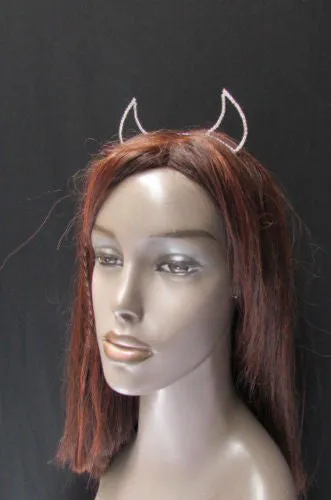 Rhinestone Devil Horn Metal Headband