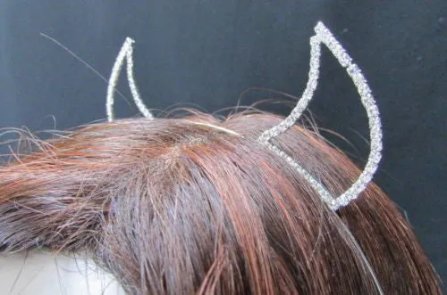 Rhinestone Devil Horn Metal Headband
