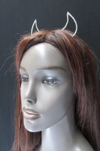 Rhinestone Devil Horn Metal Headband