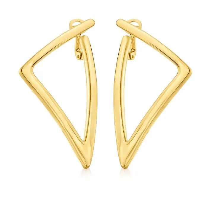 Roberto Coin 18K Yellow Gold Oro Triangular Earrings