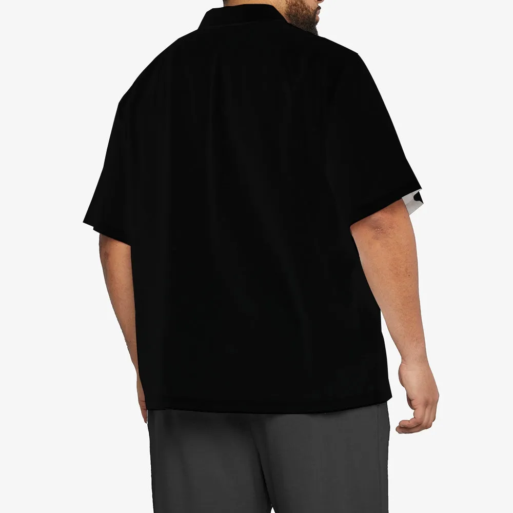 Rock Band Printed Bowling Short Sleeve Shirt 2404000886