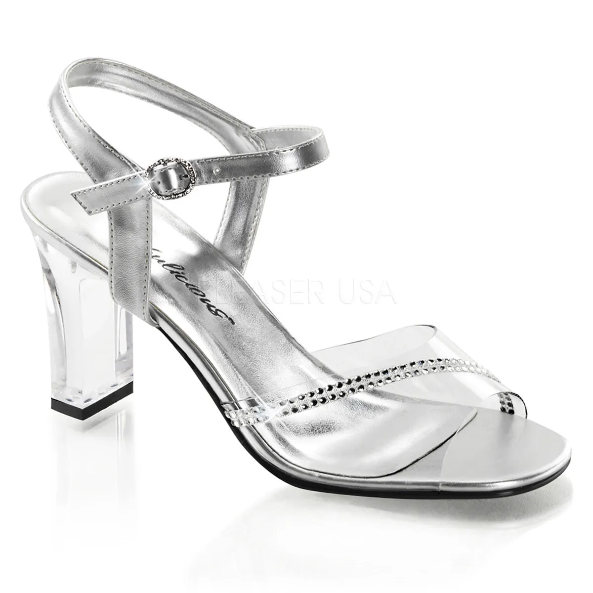 ROMANCE-308R  Clear-Silver Metallic Pu