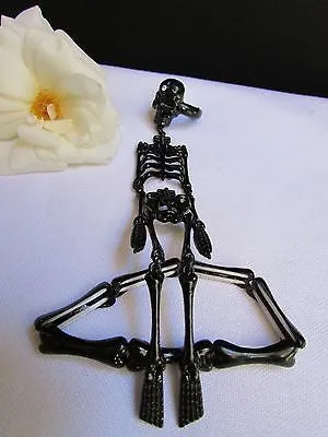 Rusty Gold Hot Hand Chain Bracelet Long Skeleton Skull