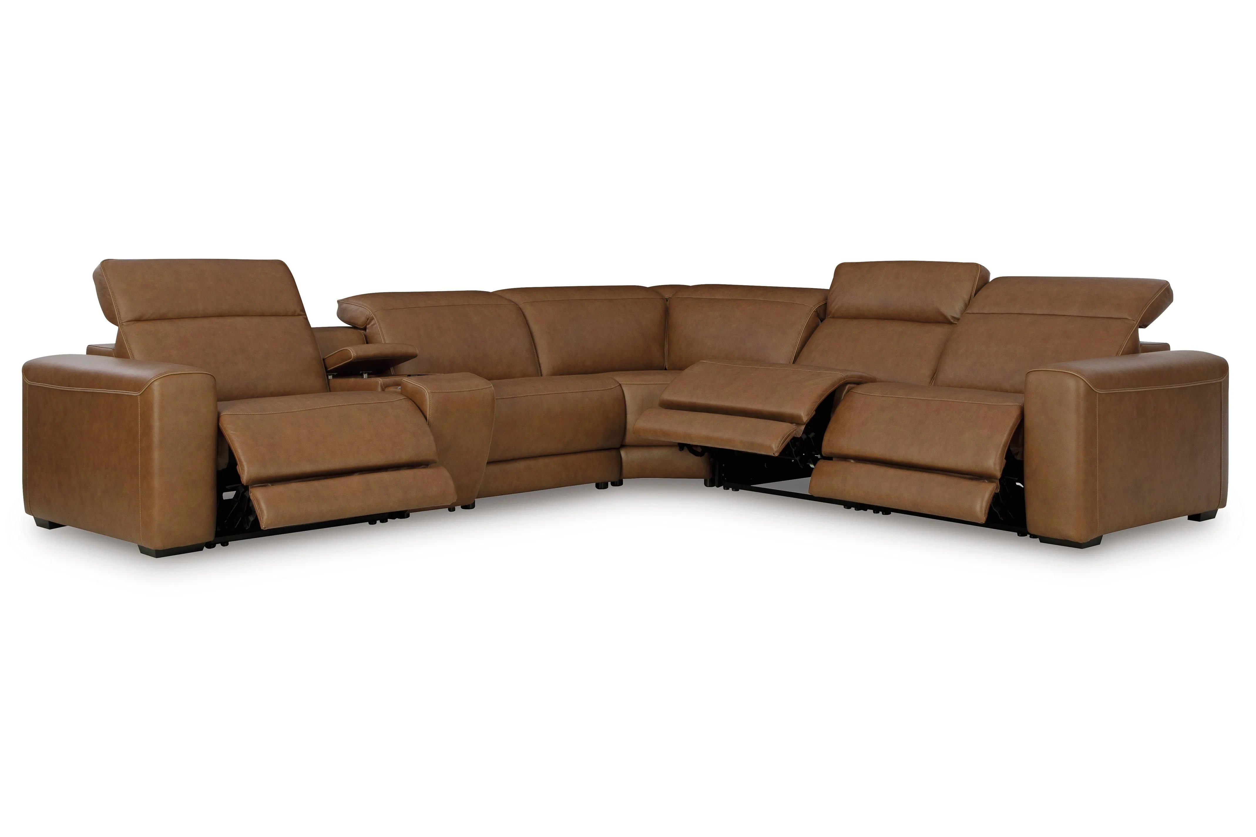 Rylee 6 Piece Leather Reclining Sectional