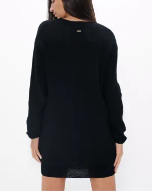 Salzburg Black Wool Cocoon Cardigan