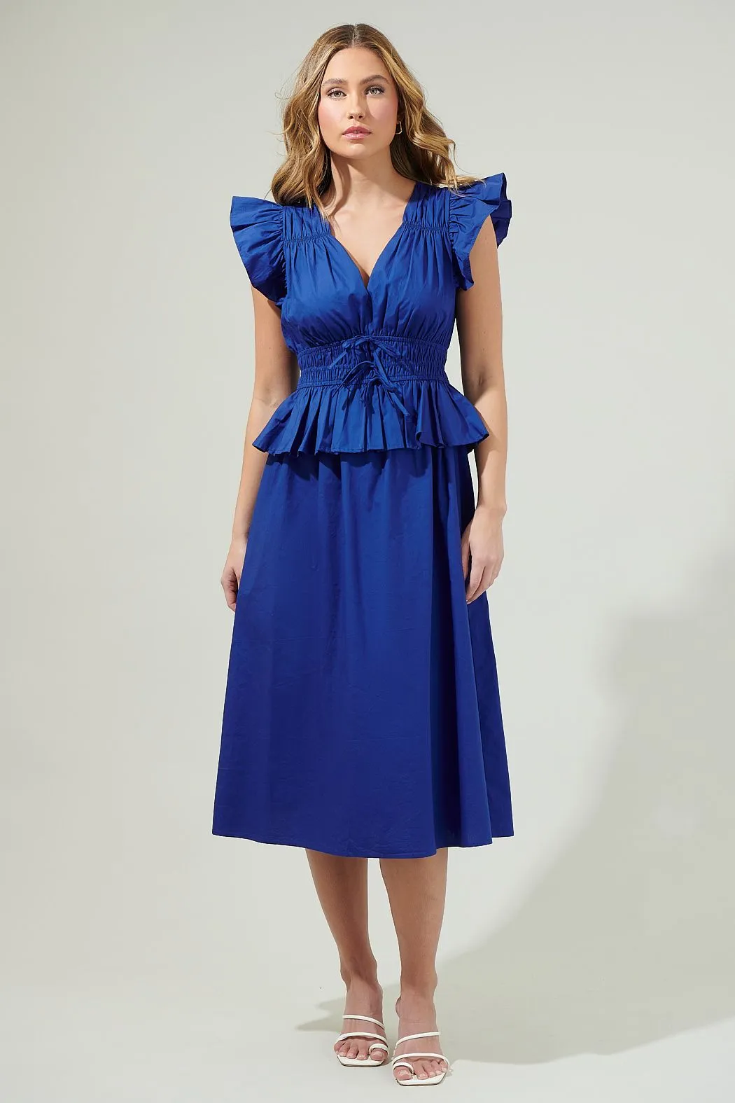 Sam Smocked Midi Dress