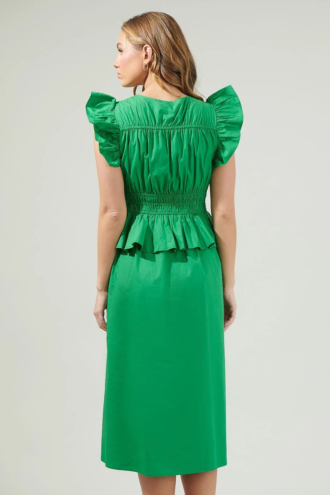 Sam Smocked Midi Dress