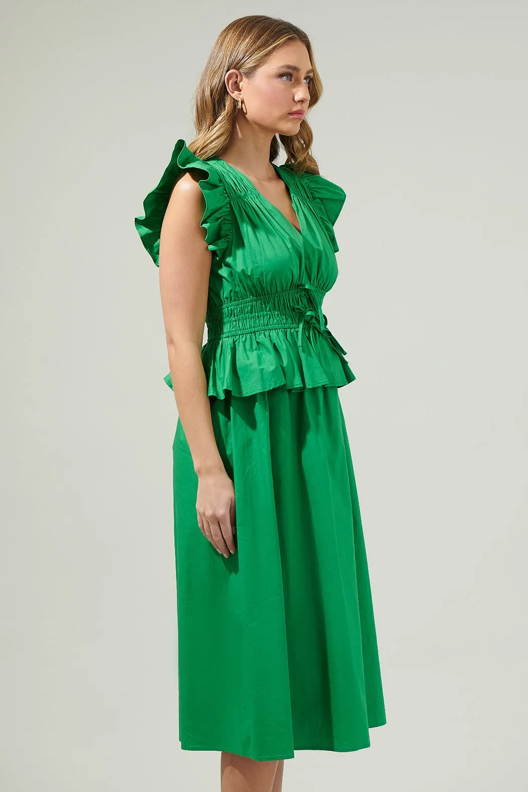 Sam Smocked Midi Dress