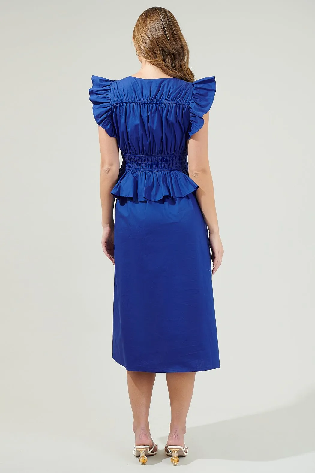 Sam Smocked Midi Dress