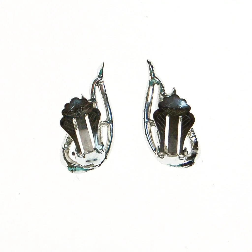 Sarah Coventry Silver Flame Earrings