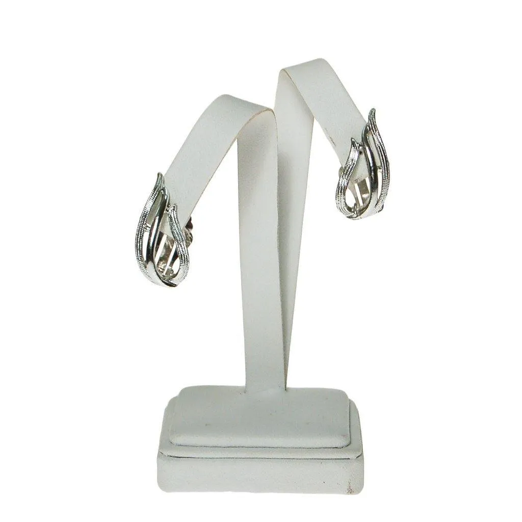 Sarah Coventry Silver Flame Earrings