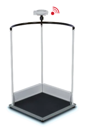 seca 645 - Class III high capacity handrail scale with large platform, BMI & wireless connectivity