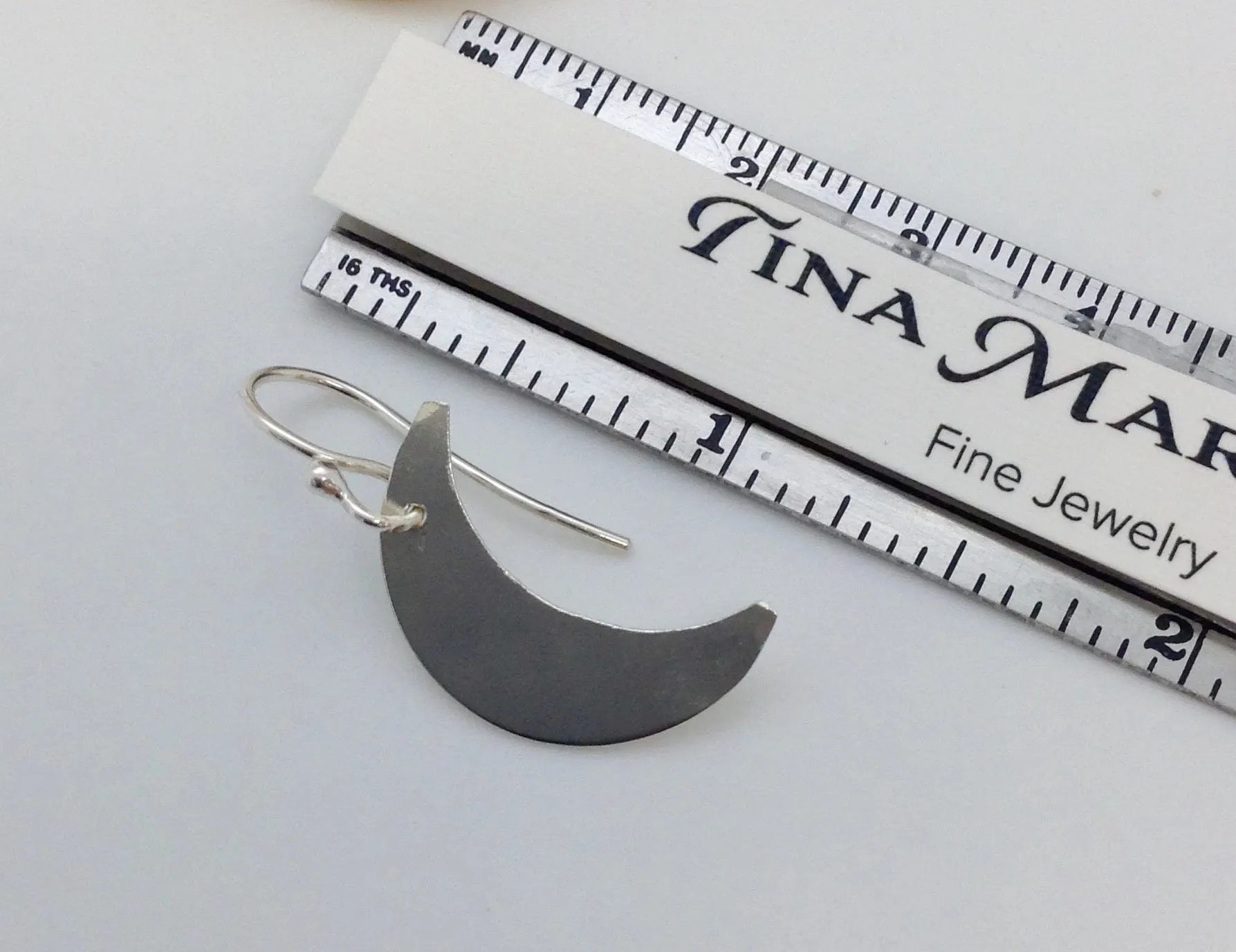 Shimmer Crescent Moon Earrings