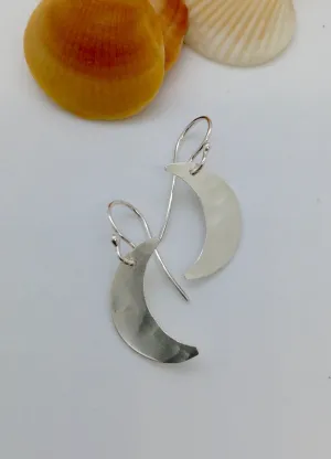 Shimmer Crescent Moon Earrings