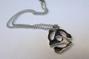 Silver Chain Necklace Tribal Pendant Style #3