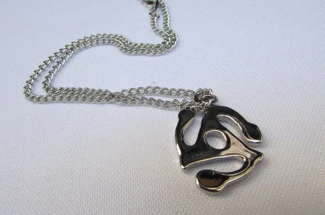 Silver Chain Necklace Tribal Pendant Style #3