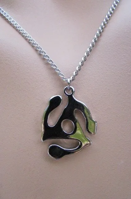 Silver Chain Necklace Tribal Pendant Style #3