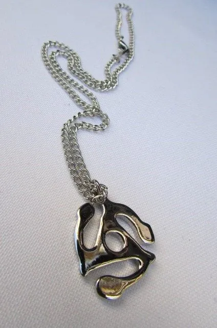 Silver Chain Necklace Tribal Pendant Style #3