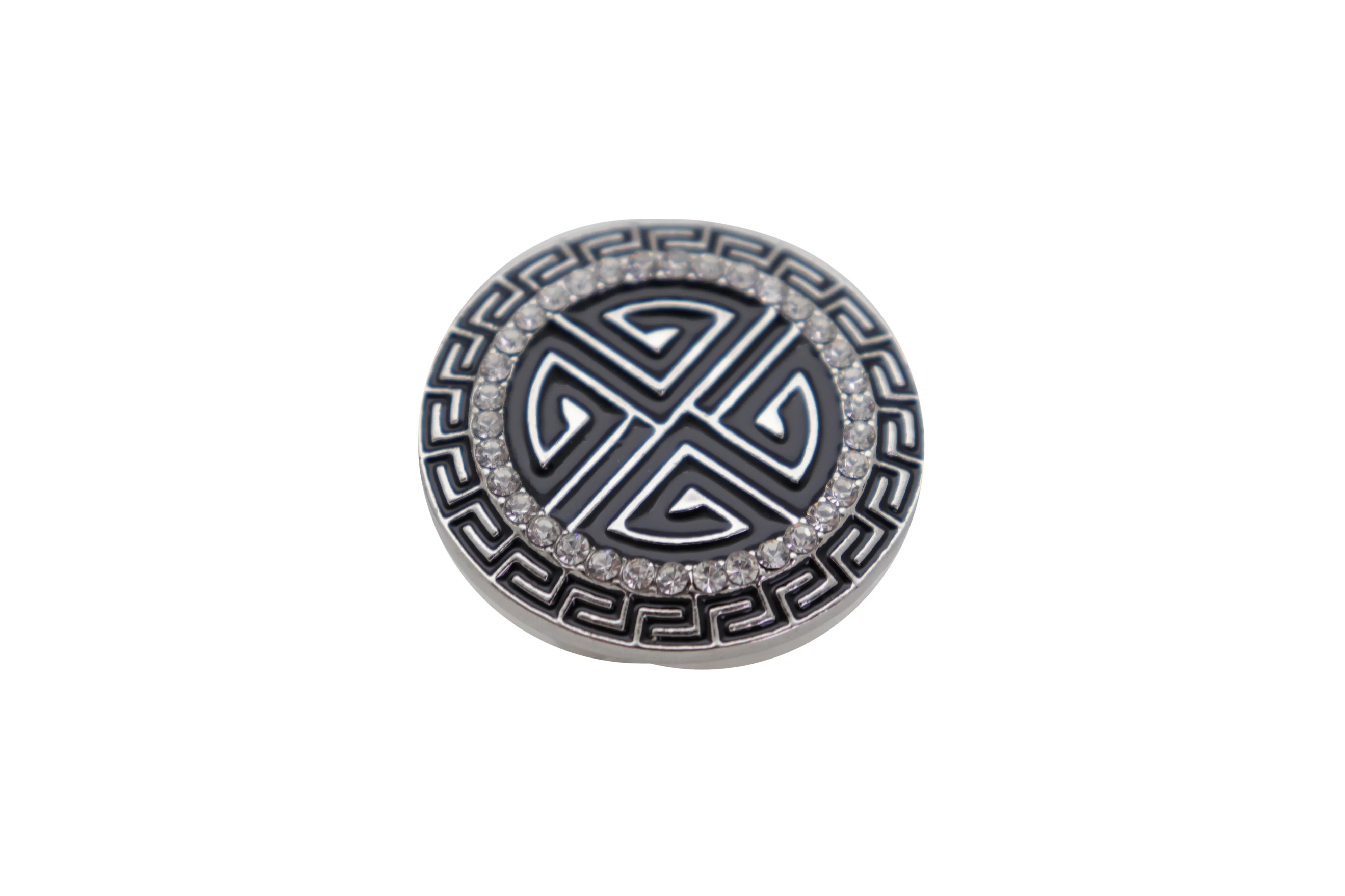 Silver Metal Round Ring Fashion Elastic Band Designer Greek Style Jewelry
