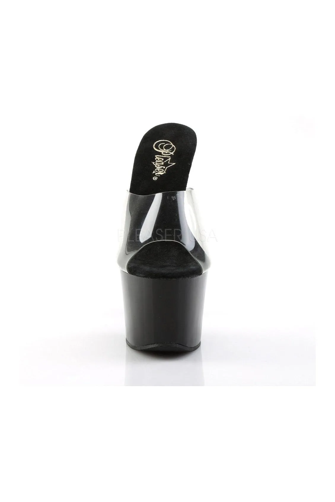 SKY-301 Platform Sandal  | Black Vinyl