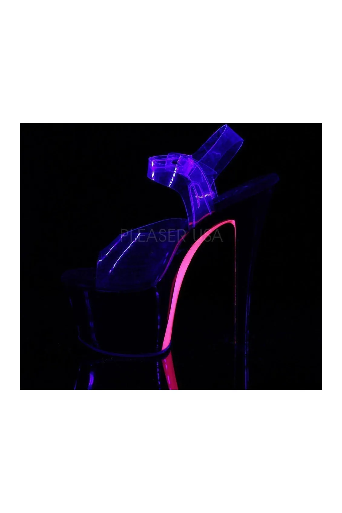 SKY-308TT Platform Sandal  | Clear Vinyl