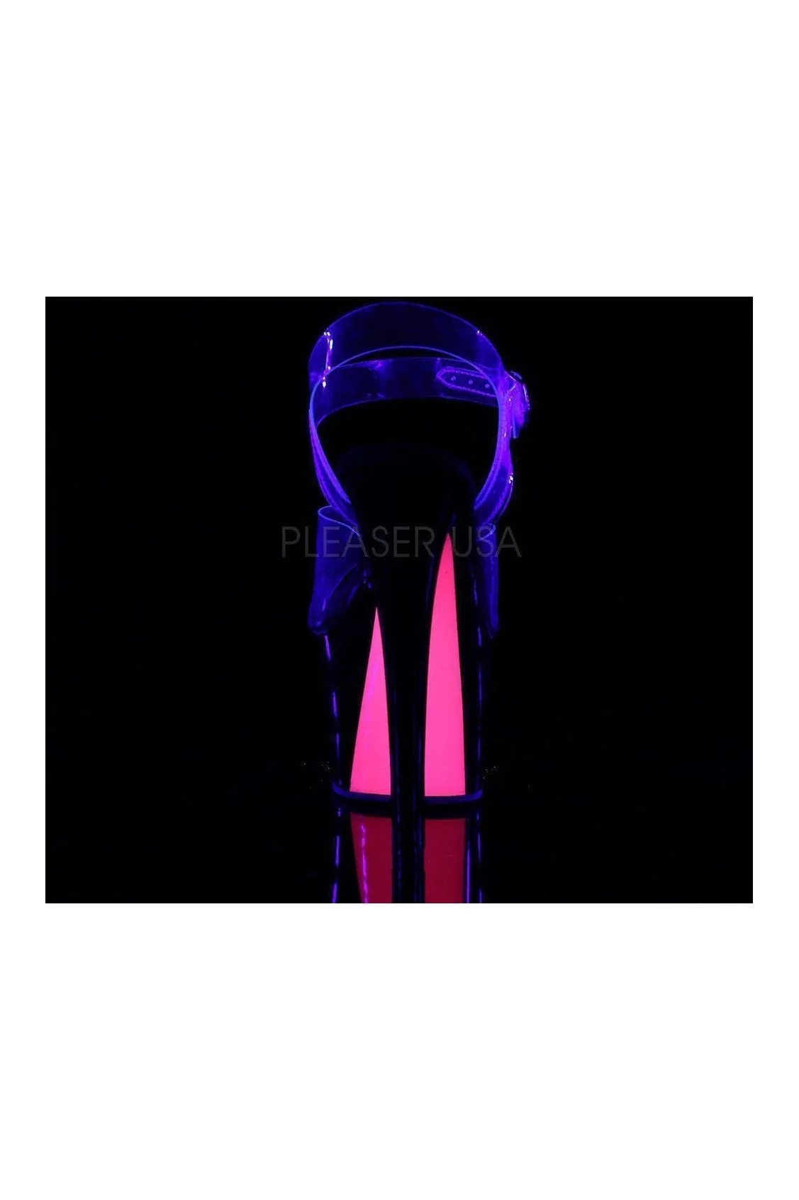 SKY-308TT Platform Sandal  | Clear Vinyl