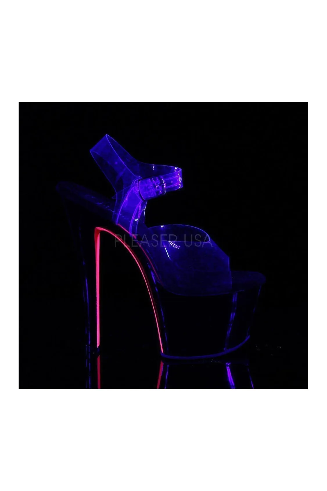 SKY-308TT Platform Sandal  | Clear Vinyl