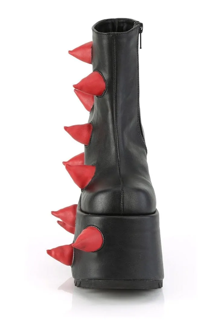 SLAY-77 Black Vegan Leather Ankle Boot