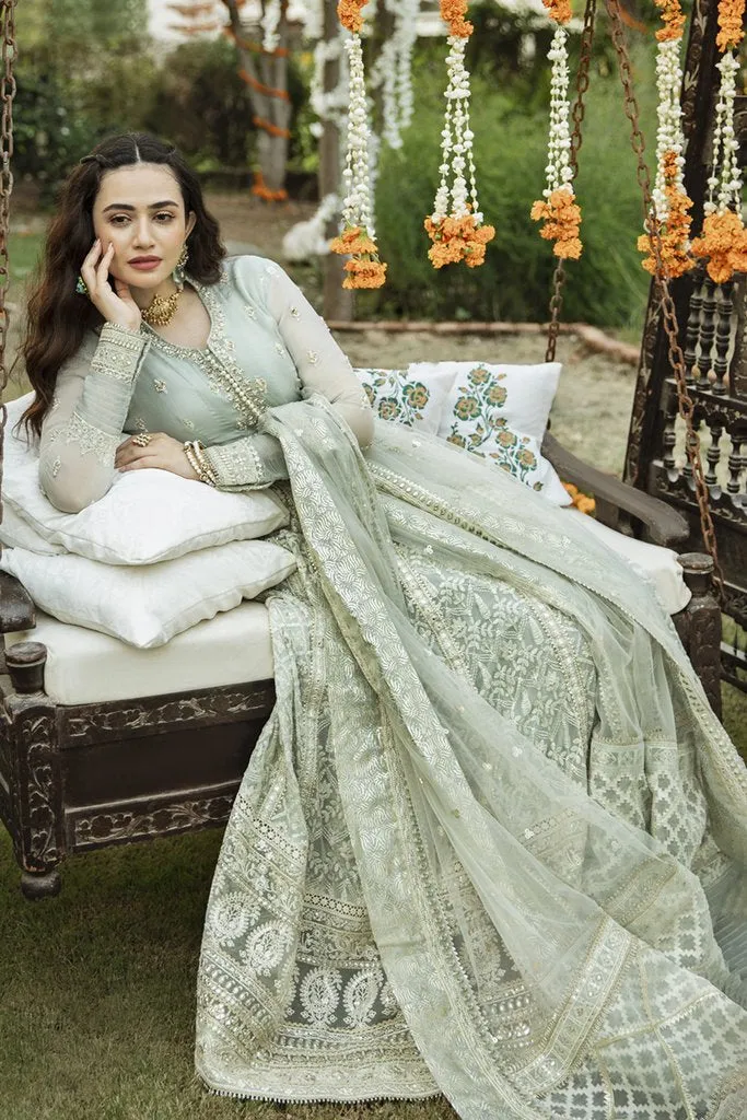 SM-03 | Qalamkar Shadmani Luxury Formals Collection 2021 | Unstitched Embroidered Organza Suits