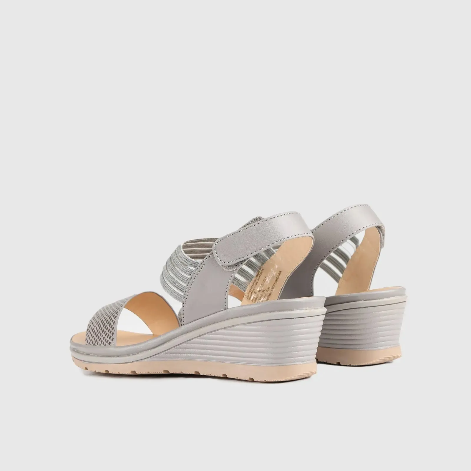 Soft Style Pomona Wedge Sandal 01398 Grey