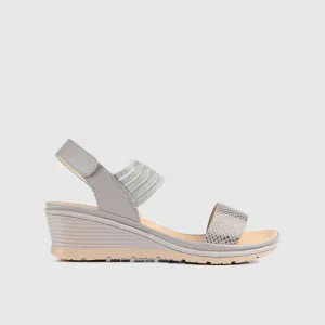 Soft Style Pomona Wedge Sandal 01398 Grey