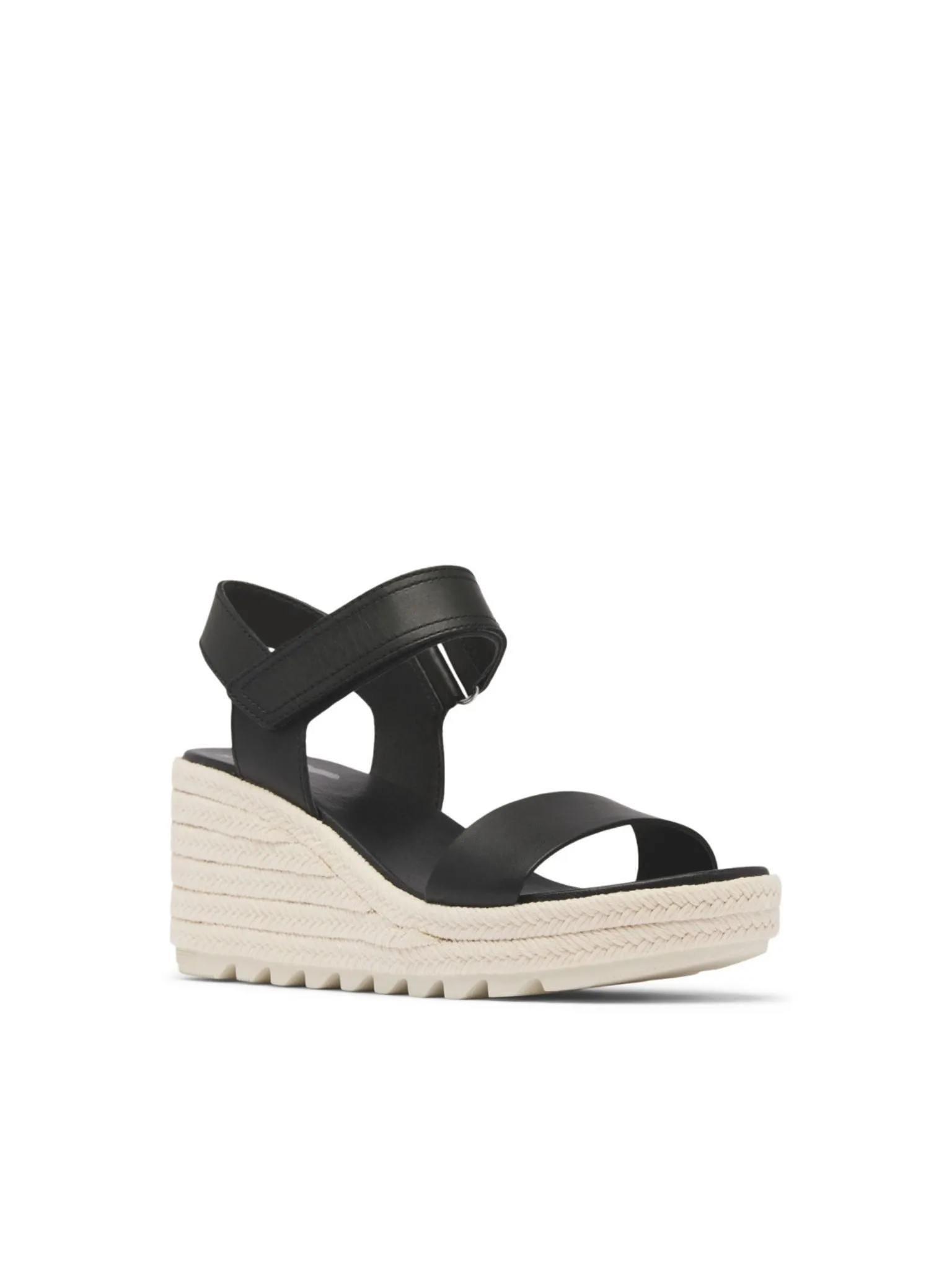 SOREL Cameron Wedge Sandal - Black/Chalk