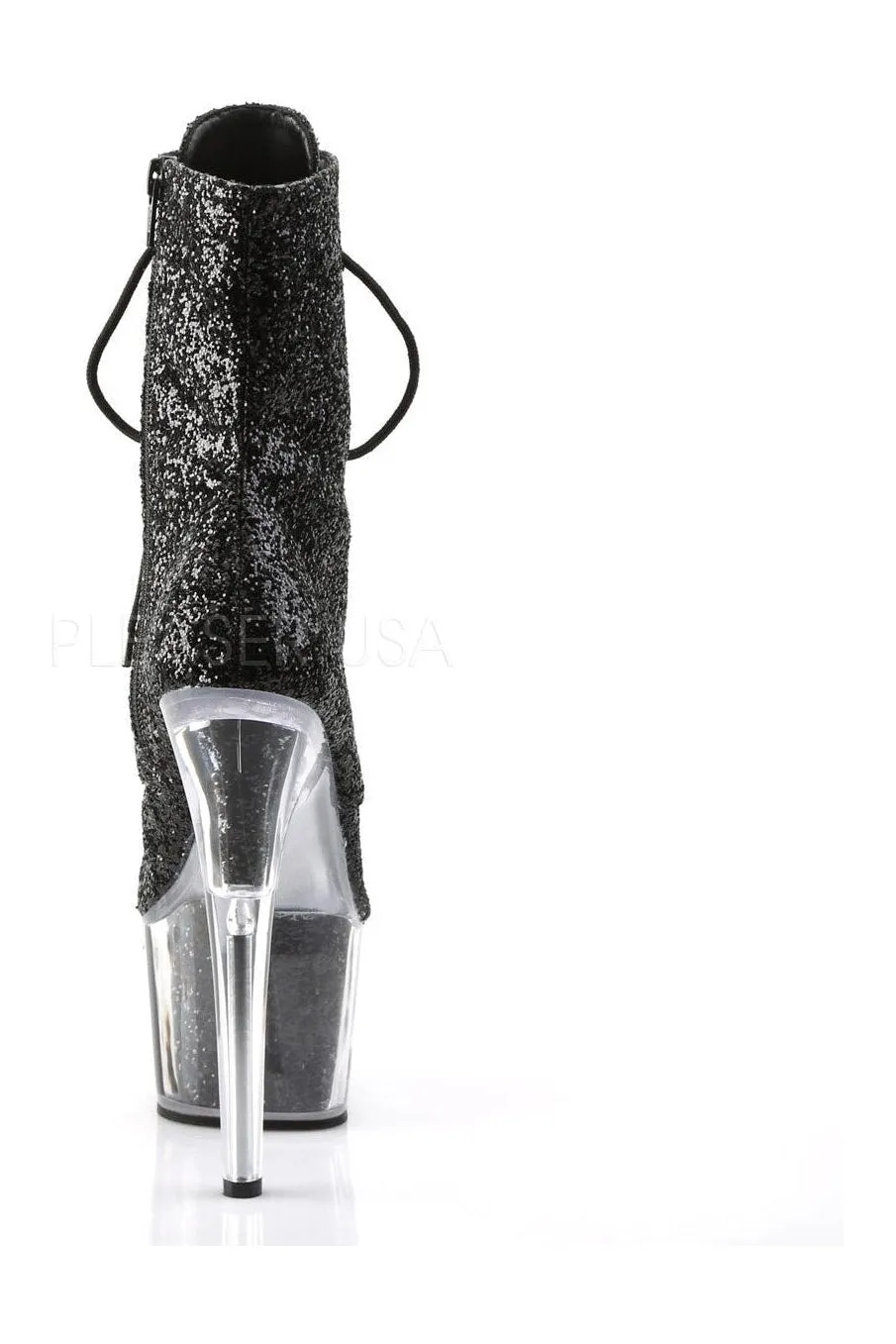 SS-ADORE-1020G Platform Boot  | Black Glitter