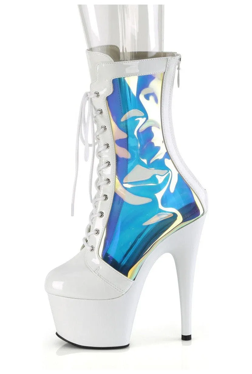 SS-ADORE-1047 White Patent Ankle Boot