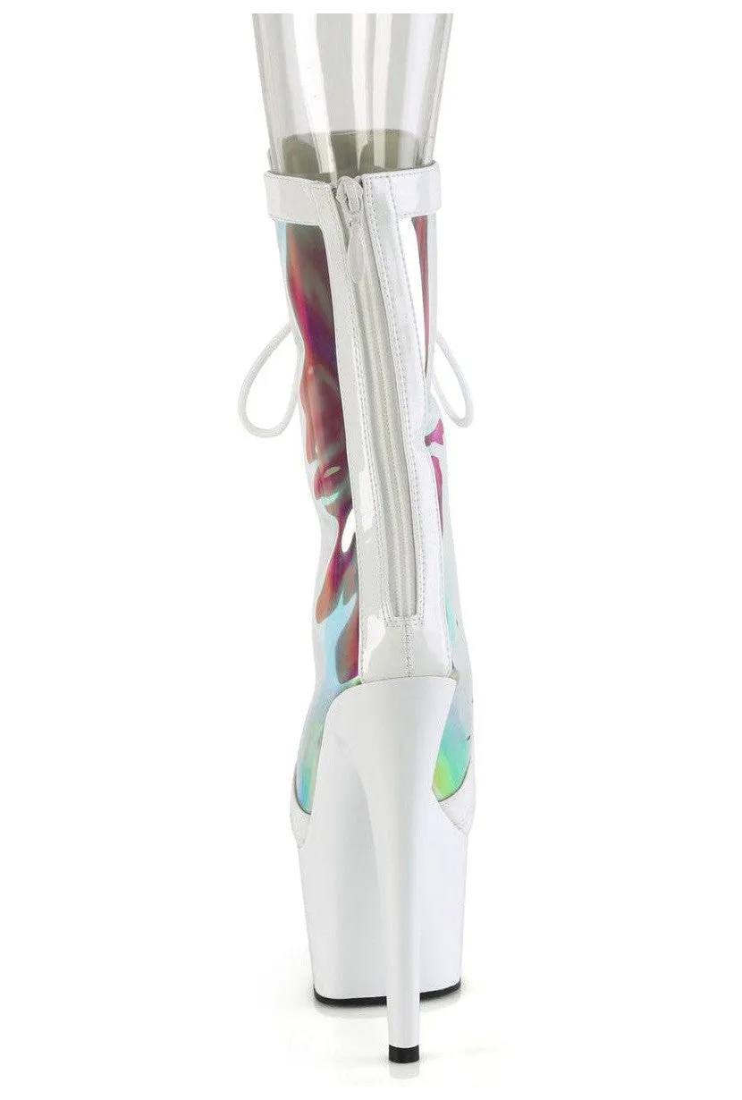 SS-ADORE-1047 White Patent Ankle Boot